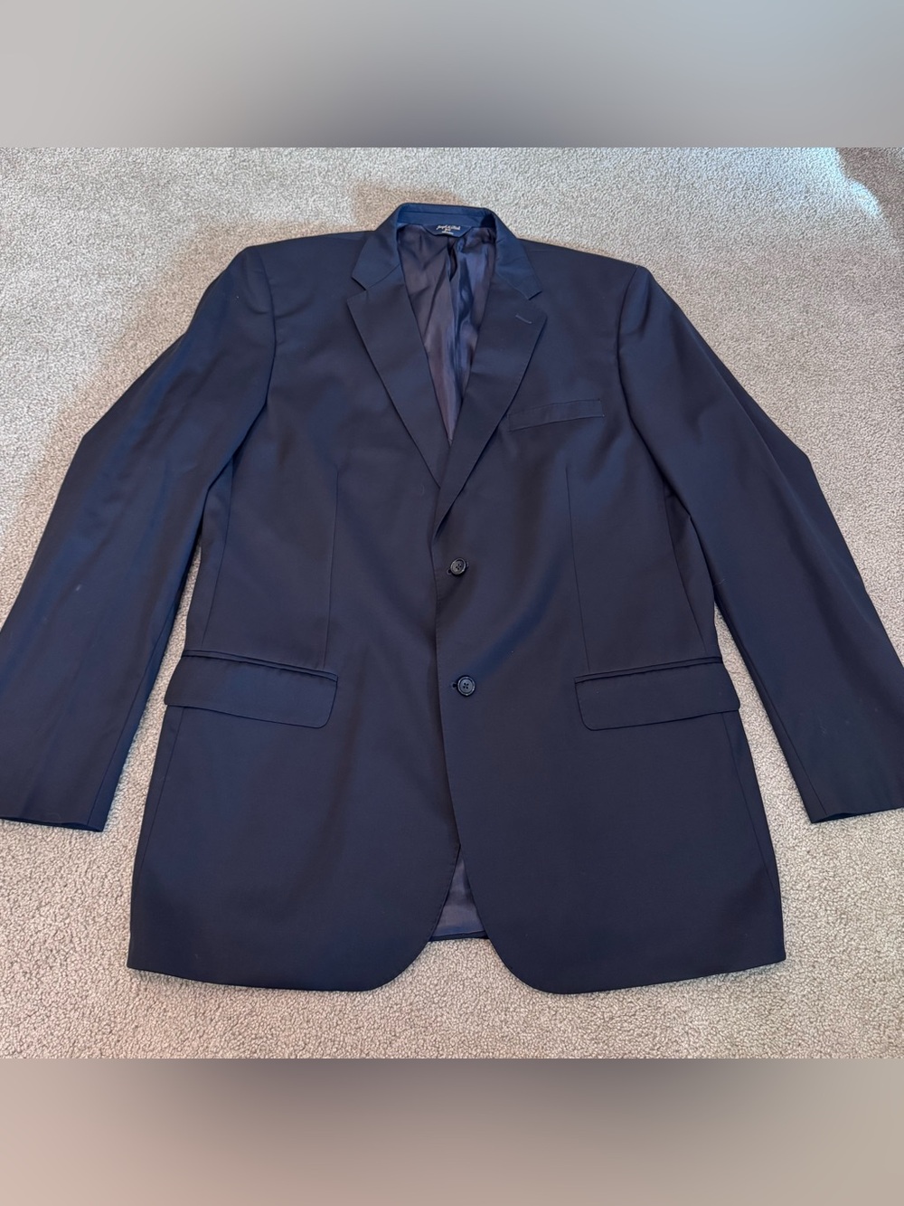 Joseph & Feiss Gold 46L Black 100% Wool Mens Blazer Sport Coat Jacket